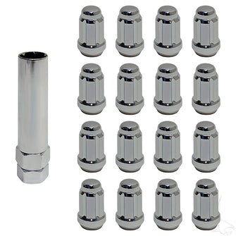 Lakeside Buggies Lug Nut Set of 16, Hexagon Socket Key, Chrome, Metric 12mm-1.25- TIR-942S Lakeside Buggies NEED TO SORT