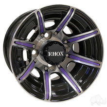 Lakeside Buggies RHOX RX150, 8 Spoke Machined w/Gloss Black w/ Center Cap, 10x7 ET-25- TIR-RX150 Rhox Wheels