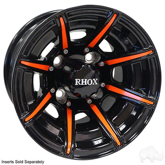 Lakeside Buggies RHOX RX151, 8 Spoke Gloss Black w/ Center Cap, 10x7 ET-25- TIR-RX151 Rhox Wheels