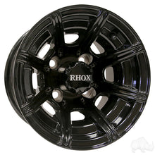 Lakeside Buggies RHOX RX151, 8 Spoke Gloss Black w/ Center Cap, 10x7 ET-25- TIR-RX151 Rhox Wheels