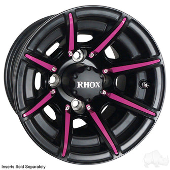 Lakeside Buggies RHOX RX152, 8 Spoke Matte Black w/ Center Cap, 10x7 ET-25- TIR-RX152 Rhox Wheels