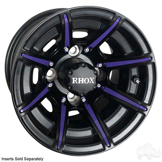 Lakeside Buggies RHOX RX152, 8 Spoke Matte Black w/ Center Cap, 10x7 ET-25- TIR-RX152 Rhox Wheels