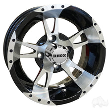 Lakeside Buggies RHOX RX200, Machined w/Black w/ Center Cap, 12x6 ET-0- TIR-RX200 Rhox Wheels