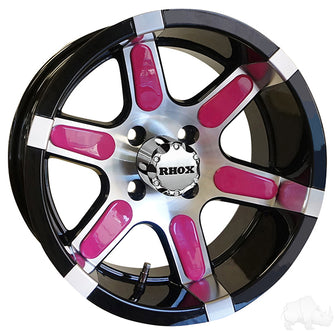 Lakeside Buggies RHOX RX260, Machined w/ Black w/ Center Cap, 14x7 ET-25- TIR-RX260 Rhox Wheels