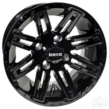 Lakeside Buggies RHOX RX265, Gloss Black, 12x7, ET-25- TIR-RX265-B Rhox Wheels