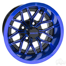 Lakeside Buggies RHOX RX283, Gloss Black with Blue, 12x7 ET-25- TIR-RX283-BBL Rhox Wheels