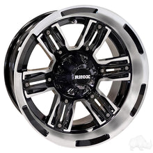 Lakeside Buggies RHOX RX285, Machined Gloss Black, 14x7 ET-25- TIR-RX285 Rhox Wheels