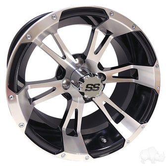 Lakeside Buggies RHOX RX340, Machined w/ Black w/ Center Cap, 14x7 ET-25- TIR-RX340 Rhox Wheels