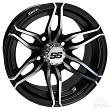 Lakeside Buggies RHOX RX377, Machined Black, 12x7 ET-25- TIR-RX377 Rhox Wheels