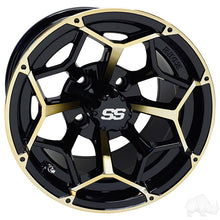 Lakeside Buggies RHOX RX383, Gloss Black with Gold, 14x7 ET-25- TIR-RX383-BGD Rhox Wheels