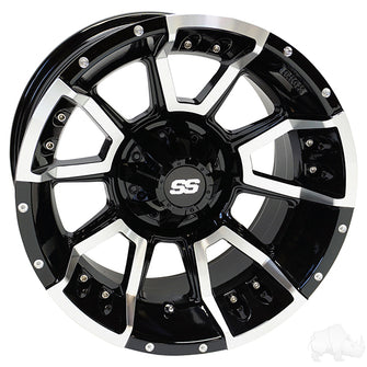 Lakeside Buggies RHOX RX389, Machined Gloss Black, 14x7 ET-25- TIR-RX389 Rhox Wheels