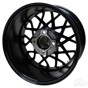 Lakeside Buggies RHOX RX394, Machined Gloss Black, 14x7 ET-25- TIR-RX394 Rhox Wheels