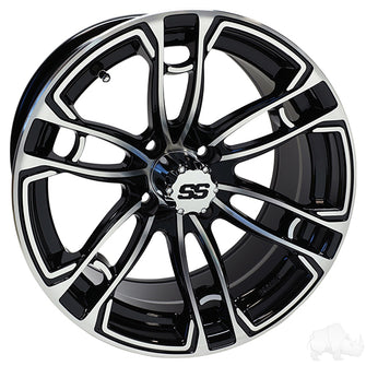 Lakeside Buggies RHOX RX398, Machined Gloss Black, 15x7 ET-25- TIR-RX398 Rhox Wheels