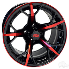 Lakeside Buggies RHOX RX400, Gloss Black with Red, 14x7 ET-25- TIR-RX400-BR Rhox Wheels