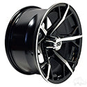 Lakeside Buggies RHOX RX400, Machined Gloss Black, 14x7 ET-25- TIR-RX400 Rhox Wheels