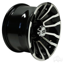 Lakeside Buggies RHOX RX401, Machined Gloss Black, 12x7 ET-25- TIR-RX401 Rhox Wheels