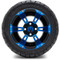 Lakeside Buggies MODZ 12" Ambush Blue and Black Wheels & Street Tires Combo- G1-5200-MBB STREET OPTION Modz Tire & Wheel Combos