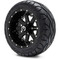 Lakeside Buggies MODZ 12" Assault Glossy Black with Ball Mill Wheels & Street Tires Combo- G1-5201-BB STREET OPTION Modz Tire & Wheel Combos