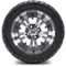 Lakeside Buggies MODZ 12" Vampire Gunmetal Wheels & Street Tires Combo- G1-5202-GM STREET OPTION Modz Tire & Wheel Combos