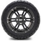 Lakeside Buggies MODZ 12" Enforcer Matte Black Wheels & Street Tires Combo- G1-5211-MTB STREET OPTION Modz Tire & Wheel Combos