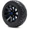 Lakeside Buggies MODZ 12" Mauler Glossy Black and Blue with Ball Mill Wheels & Street Tires Combo- G1-5212-BBB STREET OPTION Modz Tire & Wheel Combos