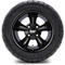 Lakeside Buggies MODZ 12" Godfather Glossy Black Wheels & Street Tires Combo- G1-5218-GB STREET OPTION Modz Tire & Wheel Combos