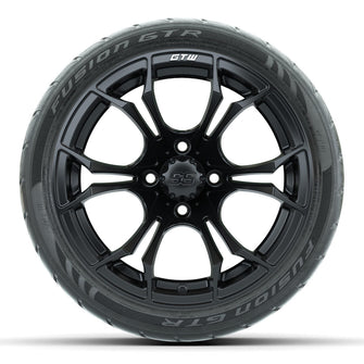 Set of (4) 14 in GTW Spyder Wheels with 205/40-R14 Fusion GTR Street Tires Lakeside Buggies Parts and Accessories