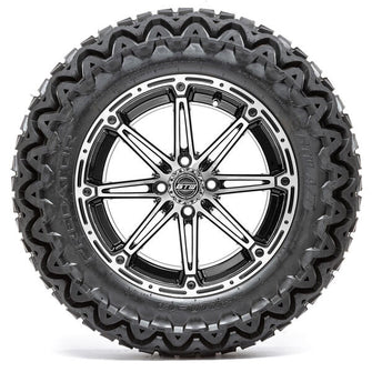 Lakeside Buggies 14” GTW Element Black and Machined Wheels with 23” Predator A/T Tires – Set of 4- A19-409 GTW Tire & Wheel Combos