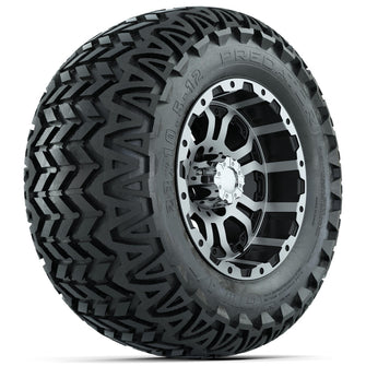 Set of (4) 12 in GTW Omega Wheels with 23x10.5-12 GTW Predator All-Terrain Tires Lakeside Buggies Parts and Accessories