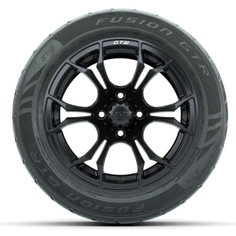 Set of (4) 14 in GTW Spyder Wheels with 255/45-R14 Fusion GTR Street Tires Lakeside Buggies Parts and Accessories