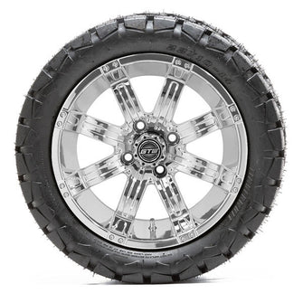 Lakeside Buggies 14” GTW Tempest Chrome Wheels with 22” Timberwolf Mud Tires – Set of 4- A19-401 GTW Tire & Wheel Combos