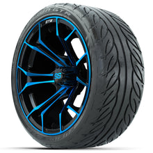 Set of (4) 15″ GTW Spyder Blue/Black Wheels with 215/40-R15 Fusion GTR Street Tires Lakeside Buggies Parts and Accessories