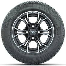 Set of (4) 12 in GTW Spyder Wheels with 215/50-R12 Fusion S/R Street Tires Lakeside Buggies Parts and Accessories