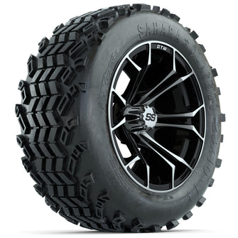 Set of (4) 14 in GTW Spyder Wheels with 23x10-14 Sahara Classic All-Terrain Tires Lakeside Buggies Parts and Accessories