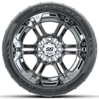 Set of (4) 12 in GTW Specter Wheels with 215/40-R12 Fusion GTR Street Tires Lakeside Buggies Parts and Accessories