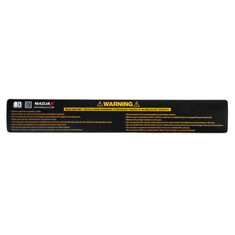 MadJax XSeries Storm Instrument Warning Decal Madjax Parts and Accessories