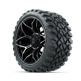 Set of (4) 15 in GTW® Stellar Machined & Black Wheels with 23x10-R15 Nomad All-Terrain Tire Lakeside Buggies Parts and Accessories