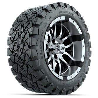 Set of (4) 14 in GTW Diesel Wheels with 22x10-14 GTW Timberwolf All-Terrain Tires Lakeside Buggies Parts and Accessories