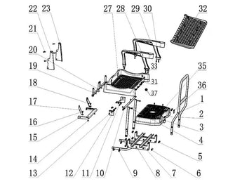 8 - Back-Beam Crutch Of Rear Seat - PM1203-2800123 - BACK SEAT ASSY PN# PM1203-2800123