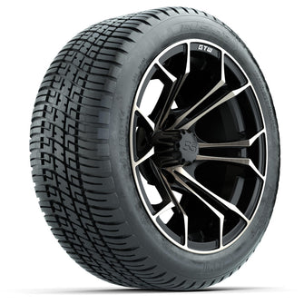 Set of (4) 14 in GTW Spyder Wheels with 205/30-14 Fusion Street Tires Lakeside Buggies Parts and Accessories