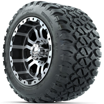 Set of (4) 12 in GTW Omega Wheels with 20x10-R12 GTW Nomad All-Terrain Tires Lakeside Buggies Parts and Accessories