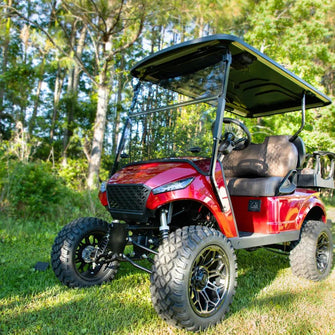 RedDot EZGO TXT Tinted 1/4" Folding Windshield with Rubber Trim for Storm Body Kits with 1” Strut (Years 1994.5-Up) Lakeside Buggies