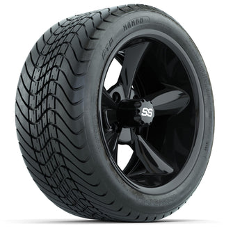 Set of (4) 14 in GTW Godfather Wheels with 225/30-14 Mamba Street Tires Lakeside Buggies Parts and Accessories