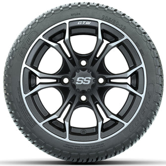 Set of (4) 12 in GTW Spyder Wheels with 205/30-12 GTW Fusion Street Tires Lakeside Buggies Parts and Accessories