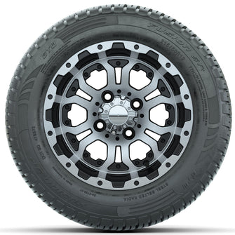 Set of (4) 12 in GTW Omega Wheels with 215/50-R12 Fusion S/R Street Tires Lakeside Buggies Parts and Accessories