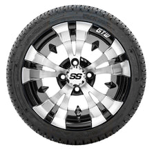 Lakeside Buggies 12” GTW Vampire Black and Machined Wheels with 18” Fusion DOT Street Tires – Set of 4- A19-374 GTW Tire & Wheel Combos