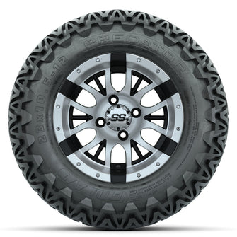 Set of (4) 12 in GTW Diesel Wheels with 23x10.5-12 GTW Predator All-Terrain Tires Lakeside Buggies Parts and Accessories