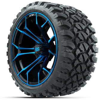 Set of (4) 15″ GTW Spyder Blue/Black Wheels with 23x10-R15 Nomad All-Terrain Tires Lakeside Buggies Parts and Accessories