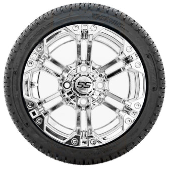Lakeside Buggies 12” GTW Specter Chrome Wheels with Fusion DOT Street Tires – Set of 4- A19-248 GTW Tire & Wheel Combos