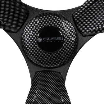 Gussi Italia® Model 13 Black/Carbon Fiber Steering Wheel For EZGO Lakeside Buggies